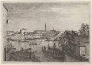 Ale Porte del Dolo, n. 17351746. tekijältä Canaletto