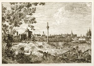 Kuvitteellinen näkymä Padovaan tekijältä Canaletto