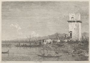 Malgheran torni, n. 17351746. tekijältä Canaletto