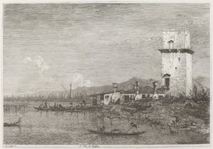 Malgheran torni, n. 17351746. tekijältä Canaletto