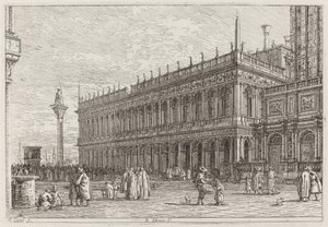 Kirjakauppa. V. [vasen yläkulma] tekijältä Canaletto