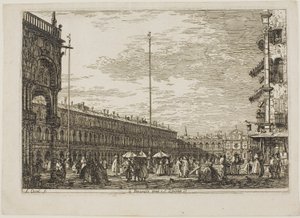 le Procuratie niove ja S. Ziminian V., Vedute tekijältä Canaletto