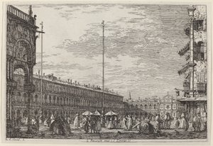 Le Procuratie niove ja S. Ziminian V., c. 17351746. tekijältä Canaletto