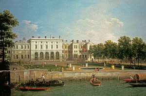 Old Somerset House Thames-joelta, n. 1746-50 tekijältä Giovanni Antonio Canal