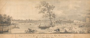 Old Walton Bridge Middlesex Shoresta katsottuna tekijältä Canaletto