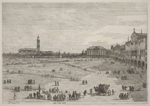 Prato della Valle tekijältä Canaletto
