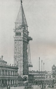 Kampanilin korjaaminen, 1746-1756, 1925. tekijältä Giovanni Antonio Canal