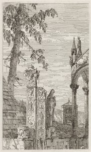 Piispan hauta [keskellä], n. 17351746. tekijältä Canaletto