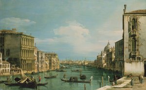 Grand Canal Venetsia katsot itään Campo di San Violta tekijältä Giovanni Antonio Canal