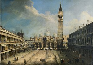 Piazza San Marco Venetsiassa tekijältä Canaletto