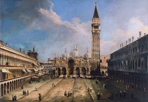 Piazza San Marco Venetsiassa, noin 1723-1724 tekijältä Giovanni Antonio Canal