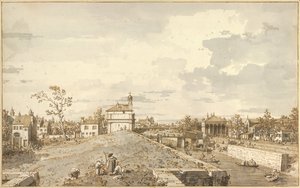 Porta Portello ja Brentan kanava Padovassa, 1740-1743. tekijältä Canaletto
