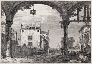 Portti, jossa on lyhty
sarjasta ”Vedute” (Näkymiä) tekijältä Canaletto