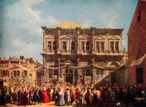 Venetsia: Pyhän Rochin juhlapäivä, 1735, 1938 tekijältä Giovanni Antonio Canal