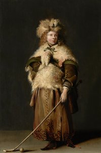 Moses ter Borch pitelemässä kolf-keppiä, noin 1655 (öljy paneelille). tekijältä Capt. Frederick Parr