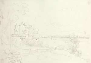 Newnhamissa Looking on the Severn Eastward, maaliskuu 1848 tekijältä Capt. Thomas Hastings