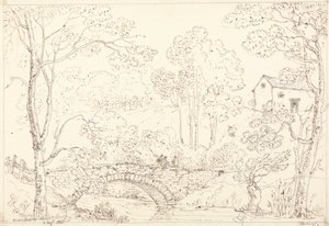 Silta lähellä Loweswaterin kirkkoa, 2. elokuuta 1835 tekijältä Capt. Thomas Hastings