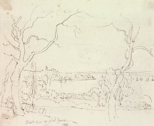 Kaukainen näkymä West Cowesiin, Isle of Wightiin tekijältä Capt. Thomas Hastings