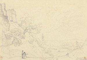 Carisbrooken linnan pylvään alta, 18. toukokuuta 1829 tekijältä Capt. Thomas Hastings
