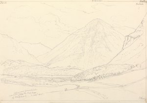 Grasmoor Mellbreakin läntistä tukikohtaa, 2. elokuuta 1835 tekijältä Capt. Thomas Hastings