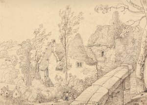 Crewkerne Abbeyn rauniot, toukokuu 1833 tekijältä Capt. Thomas Hastings