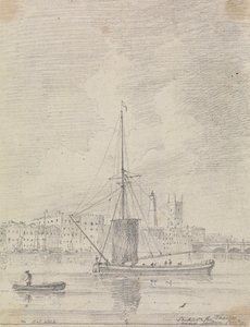 Laivat Thamesilla lähellä London Bridgeä, lokakuu 1816 tekijältä Capt. Thomas Hastings