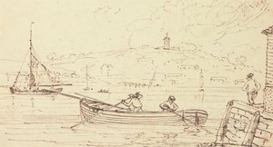 Sketch of Boatmen, West Cowes, 16. helmikuuta 1826 tekijältä Capt. Thomas Hastings