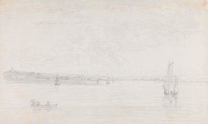 Luonnos Cowesista, Isle of Wight, Solentista tekijältä Capt. Thomas Hastings