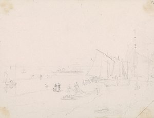 Luonnos rantanäkymästä, Hastings tekijältä Capt. Thomas Hastings