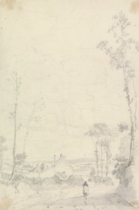 Luonnos talosta Heathland Roadin varrella tekijältä Capt. Thomas Hastings