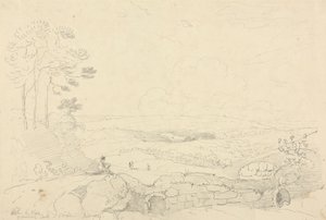 Carisbrooken linnan muurien sisällä, Isle of Wight, kesäkuu 1829 tekijältä Capt. Thomas Hastings