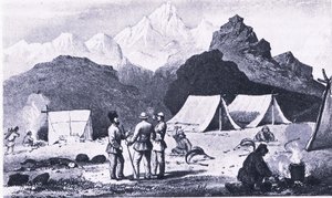 Leiri Himalajalla, Collinsin julkaisemasta British Adventuresta tekijältä Captain E. P. Campbell