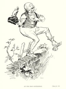 Dickens-hahmo: An Old Mad Gentleman (litho) tekijältä Captain Edward Henry Handley Read