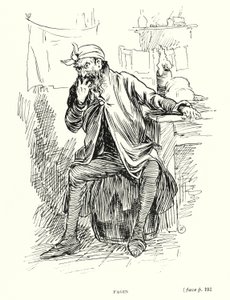 Dickens-hahmo: Fagin (litho) tekijältä Captain Edward Henry Handley Read