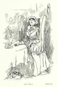 Dickensin hahmo: Mrs Wilfer (litho) tekijältä Captain Edward Henry Handley Read