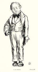 Dickens-hahmo: R W Wilfer (litho) tekijältä Captain Edward Henry Handley Read