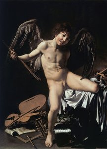 Saksan kieli: Amor als Sieger Amor Vincit Omnia tekijältä Caravaggio