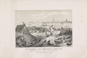 Bommelerwaardin tulvat. tammikuuta 1861 (otsikko esineessä) tekijältä Carel Christiaan Antony Last