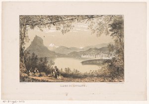 Näkymä Luganojärvelle Lago di Lugano (otsikko esineessä) tekijältä Carel Christiaan Antony Last