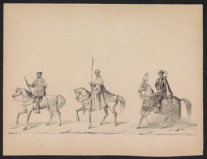 Utrechtin opiskelijoiden naamiaiset, 1846 (levy 14) Kuvaus pukeutuneesta kulkueesta, joka kuvaa Espanjan prinssin Philip II:n kulkuetta Utrechtissa 3. lokakuuta 1549, piti 17. kesäkuuta 1846, H.H. Utrechtschen opiskelijat tekijältä Carel Christiaan Antony Last