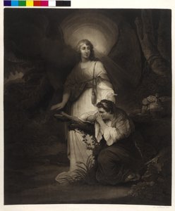 Hagar itkee Hagar erämaassa tekijältä Carel Fabritius