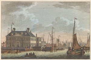 Näkymä New City Innille, noin 1790 Nieuwe Stads-Herberg Amsterdamissa / Vue de L