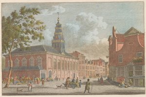 Vallonian kirkko Rotterdamissa, noin 1790 Ranskalainen kirkko Rotterdamissa / L