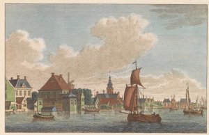 Westzaandam, noin 1790 Binnen-Zaan West-Zaandamin kirkolle / Saan Interieur Prize du Coté de L