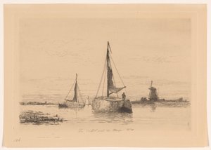Le Vecht près de Weesp (alkuperäinen nimi esineessä) La Hollande (alkuperäinen sarjan nimi) tekijältä Carel Nicolaas Storm van 