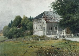 Notaarin talo Drøbakissa (öljy kankaalle)