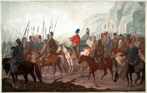 Uralin kasakkojen marssi Böömin halki tekijältä Carl Adolph Heinrich Hess