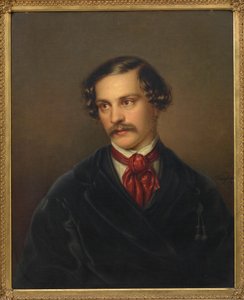 Näytelmäkirjailija ja säveltäjä Alexander Baumannin muotokuva 1814-1857, noin 1845. tekijältä Carl Adolph Wangberg