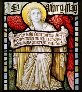 Betws Bledrws, St Bledrws, Shrigley & Hunt (1873-1982), Carl Almquist, Angel With Scroll, 1886finn