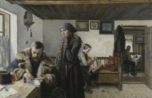 The Doctor Calls, n. 1900 (öljy kankaalle) tekijältä Carl Aspelin